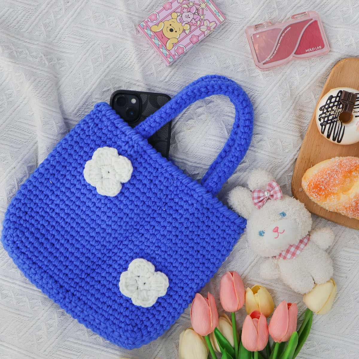 Twin Bloom - Woven Handbag DIY Kit - Sapphire