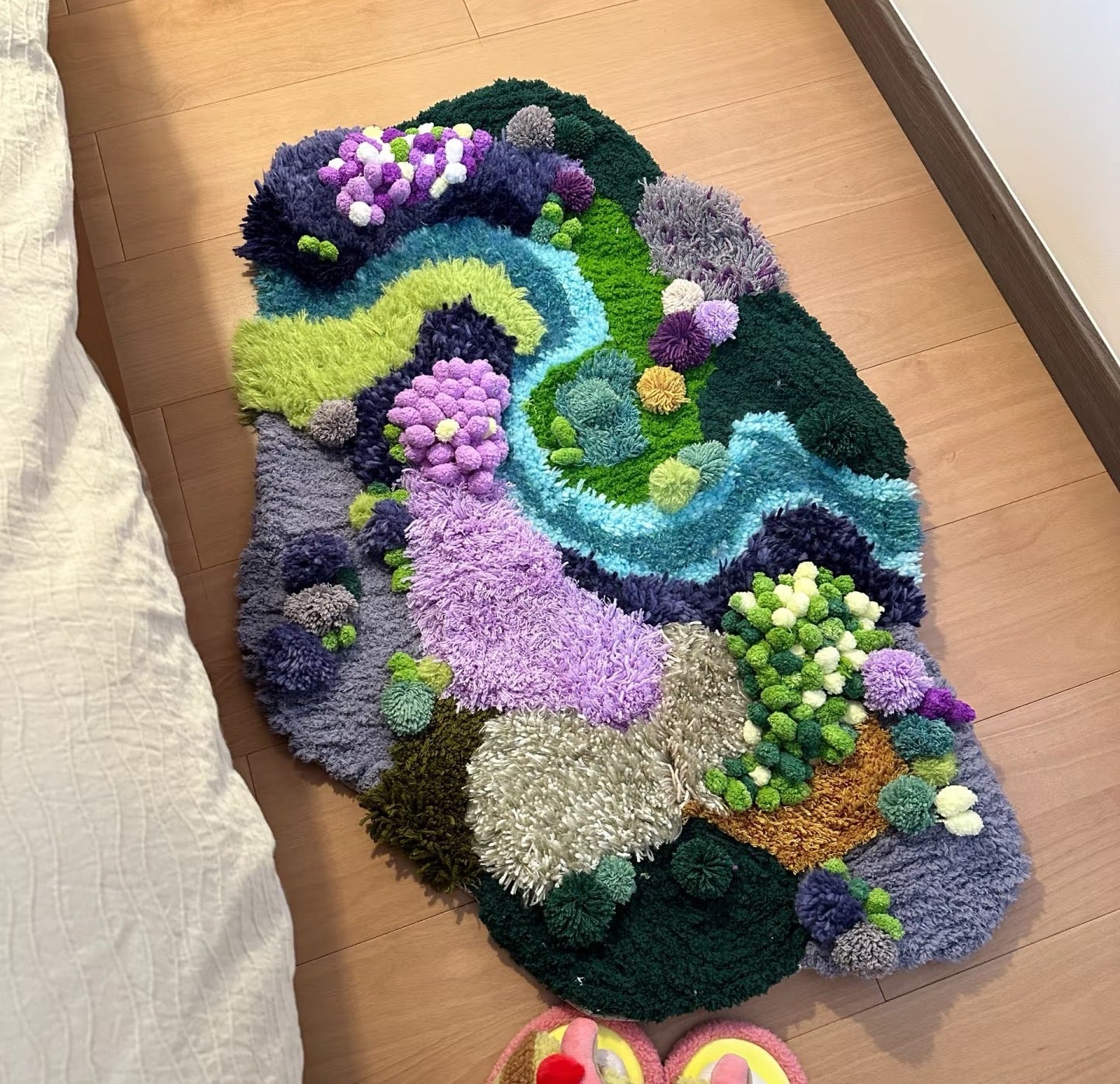 Moss Rug Latch Hook DIY Kit - Lavender Garden