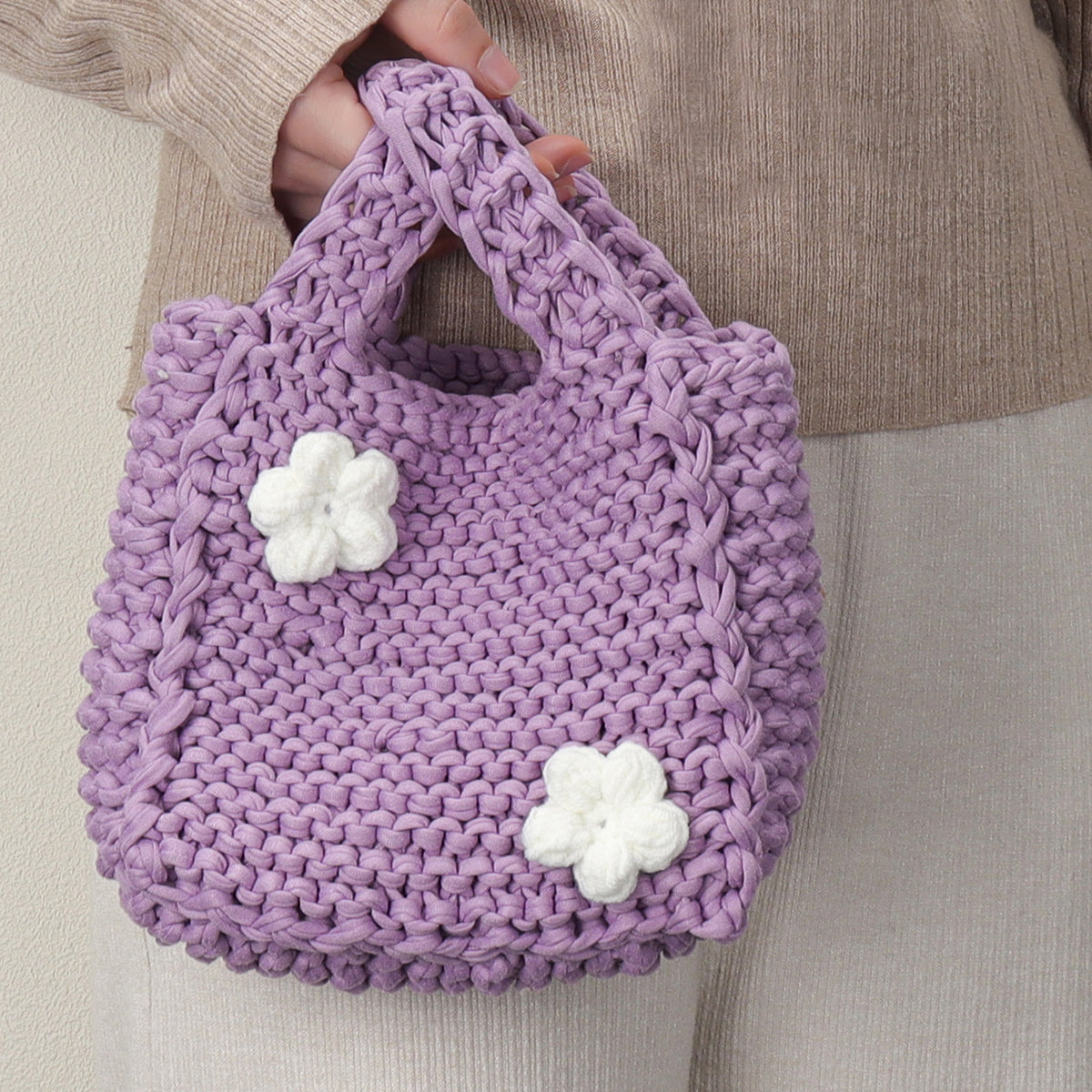 Ivory Petals - Woven Handbag DIY Kit - Lalic