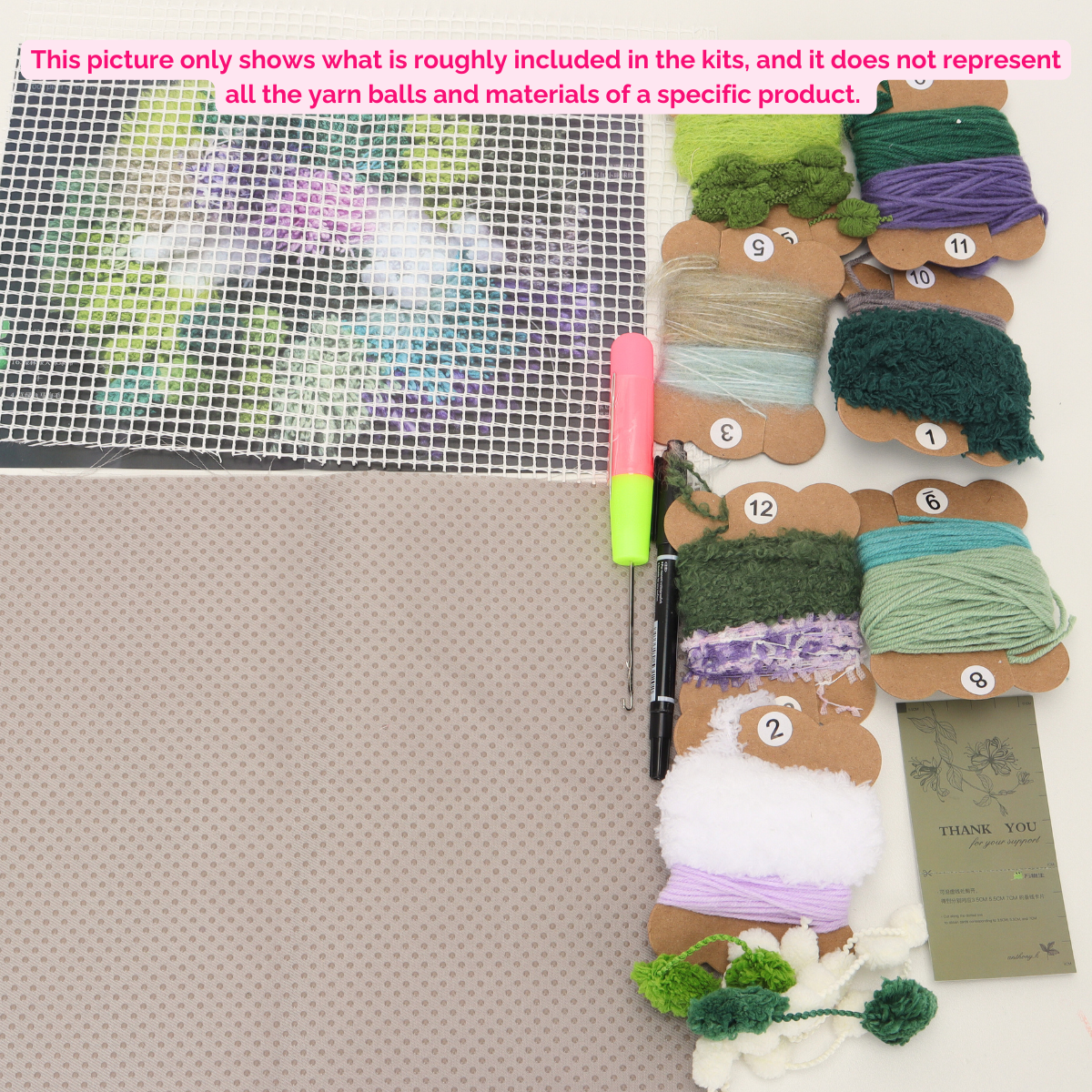 Moss Coaster Latch Hook DIY Kit | Forest