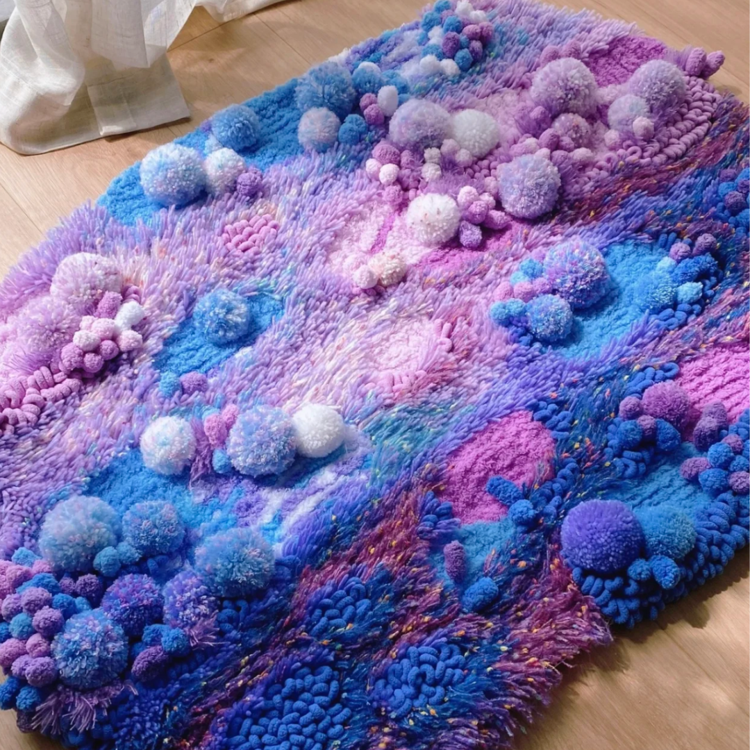 Moss Rug Latch Hook DIY Kit - Water Lily Garden