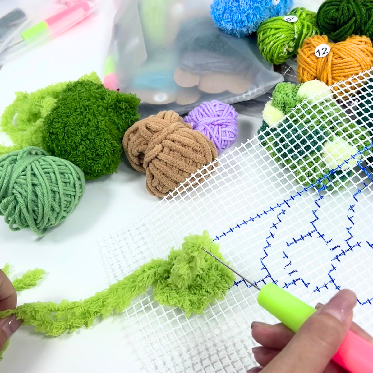 Moss Coaster Latch Hook DIY Kit | Garden