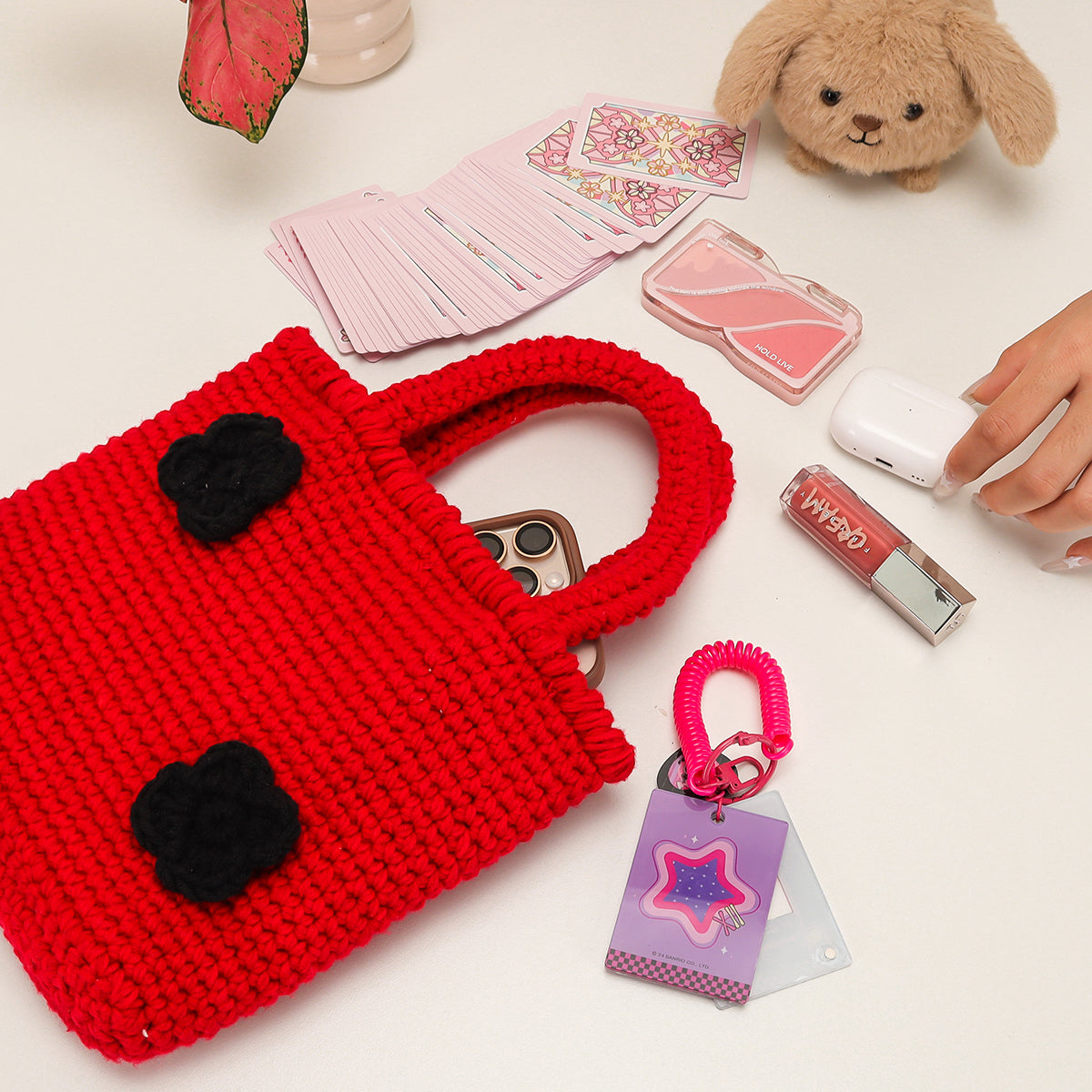 Twin Bloom - Woven Handbag DIY Kit - Red