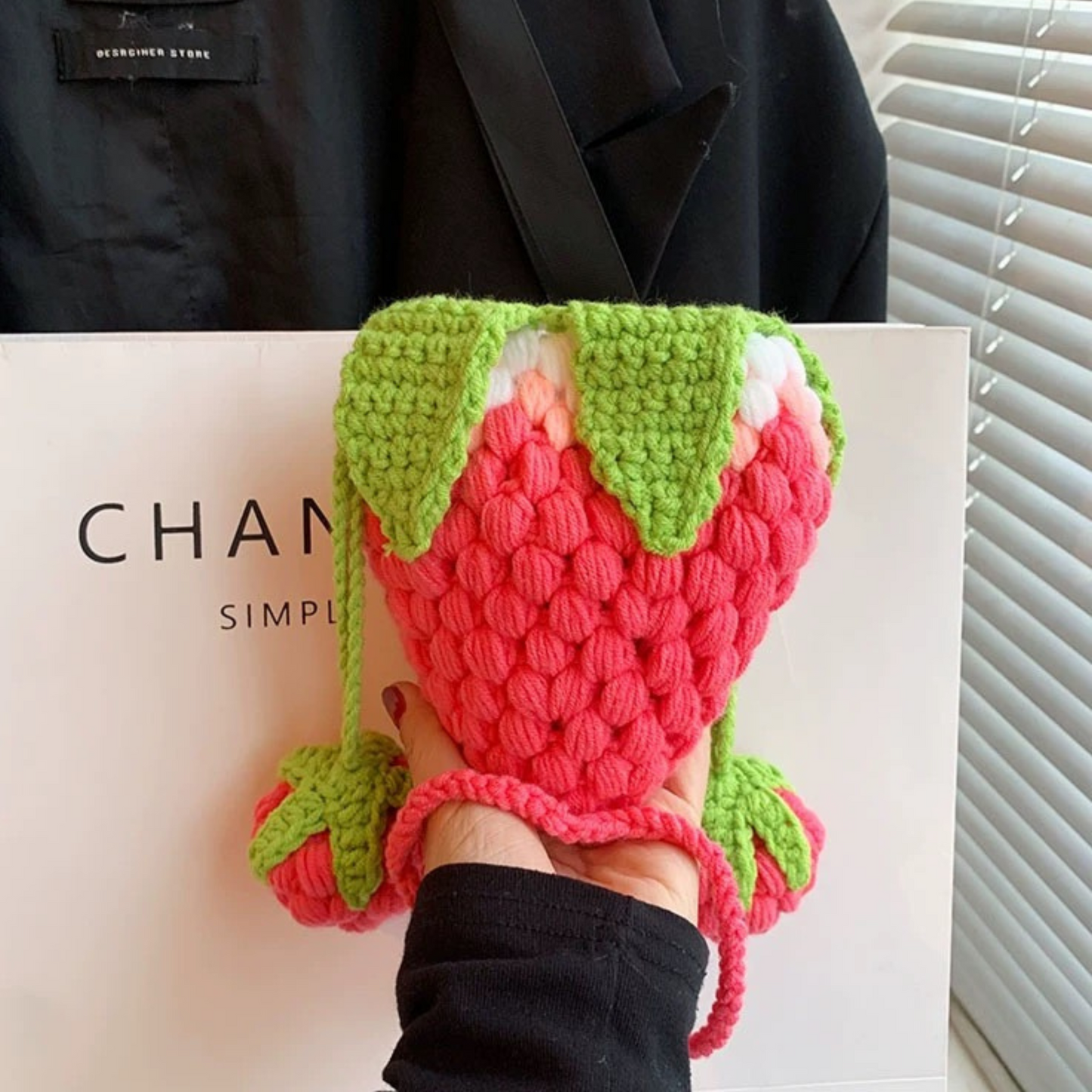 Berry Pop – Crochet Crossbody DIY Kit – Strawberry Edition