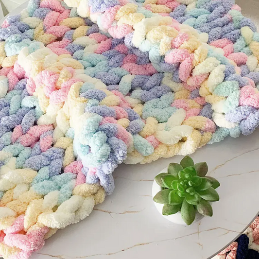 Cloudberry Whirl – Rainbow Blanket DIY Kit – Pastel Hues