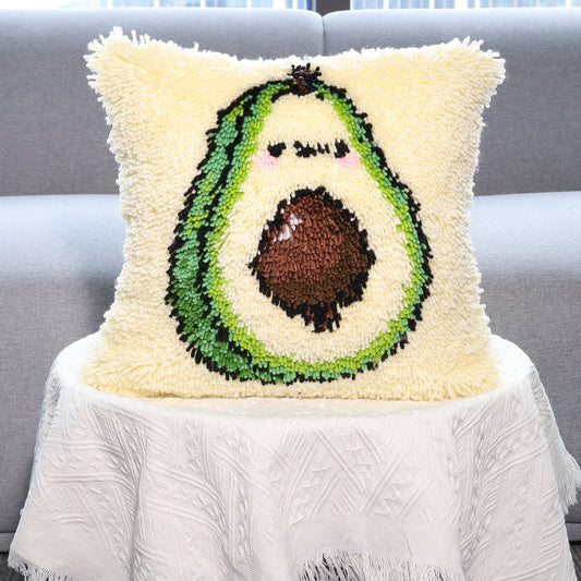 Avo-Hug – Avocado Latch Hook Pillow Cover DIY Kit