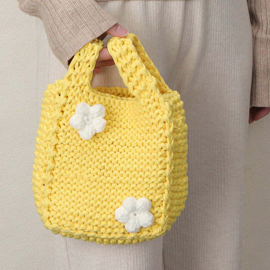 Ivory Petals - Woven Handbag DIY Kit - Yellow