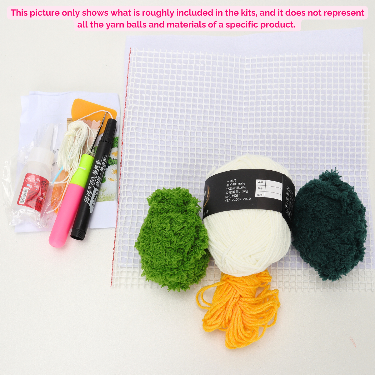DIY Latch Hook Moss Coasters Kit | Forest Ring