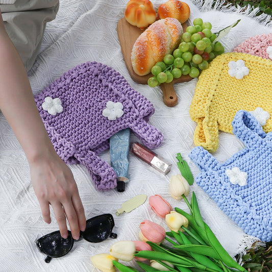 Ivory Petals - Woven Handbag - Lalic [Done for You]