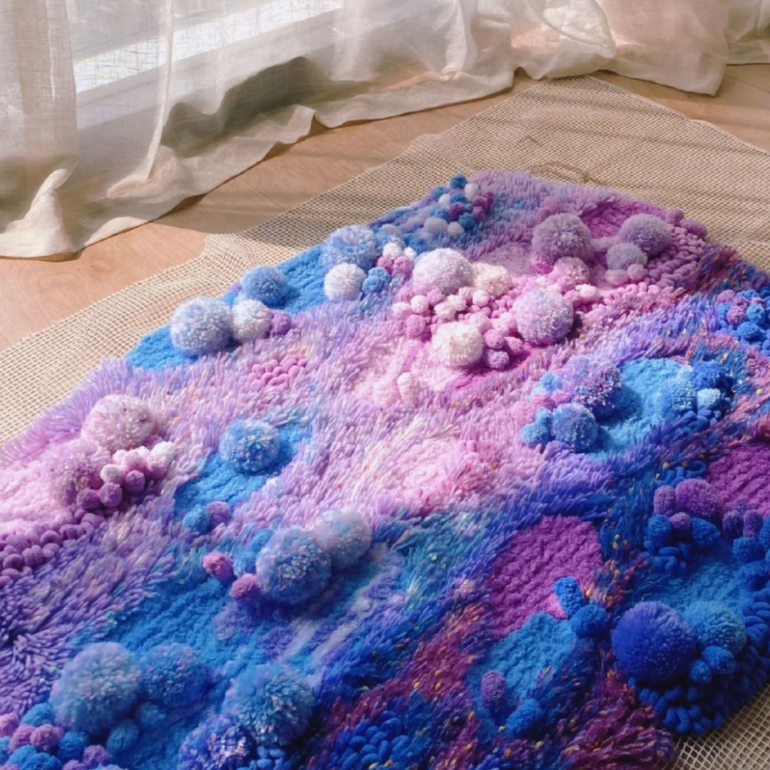 Moss Rug Latch Hook DIY Kit - Water Lily Garden