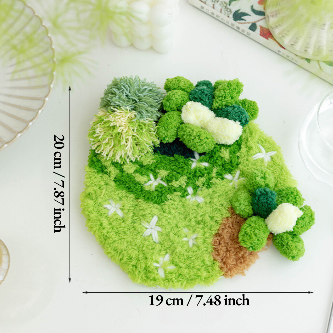 DIY Latch Hook Moss Coasters Kit | Moss Blossom