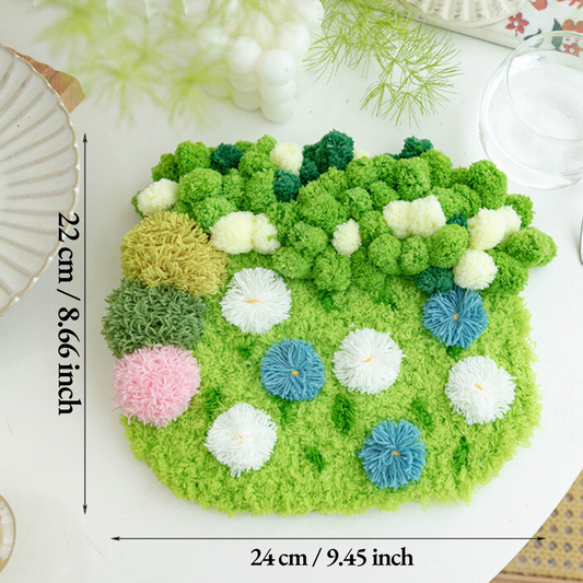 DIY Latch Hook Moss Coasters Kit | Spring Meadow