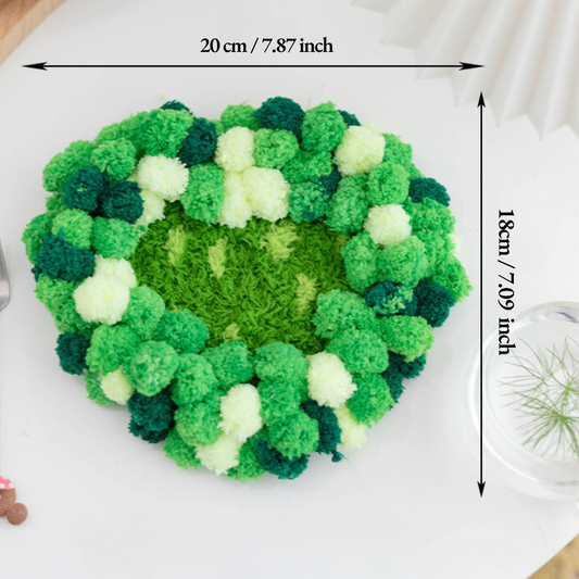 DIY Latch Hook Moss Coasters Kit | Forest Ring