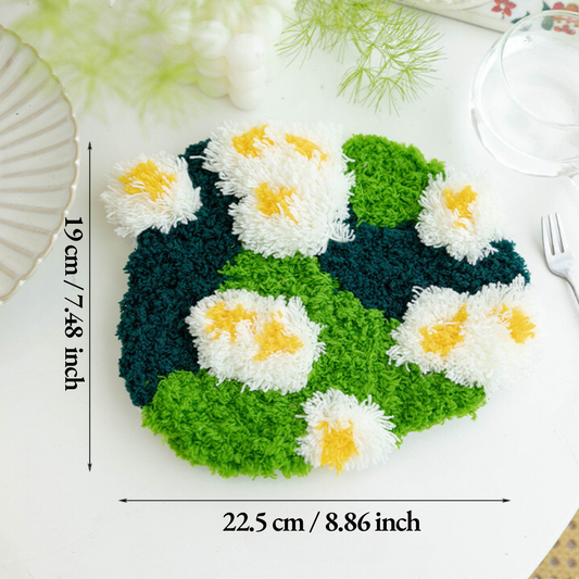 DIY Latch Hook Moss Coasters Kit | Blossom Valley