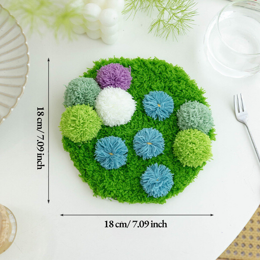 DIY Latch Hook Moss Coasters Kit | Rainbow Garden