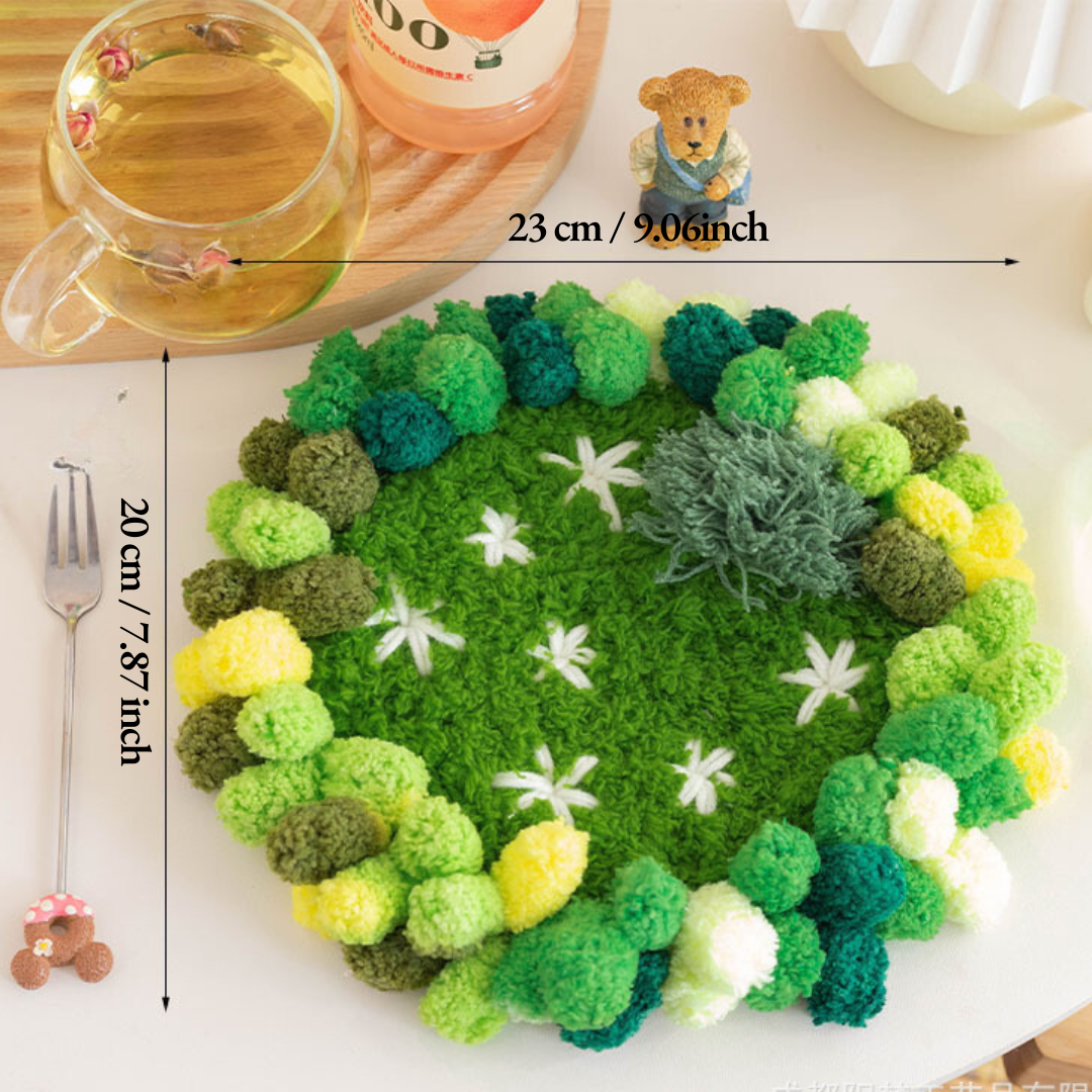 DIY Latch Hook Moss Coasters Kit | Daisy Grove